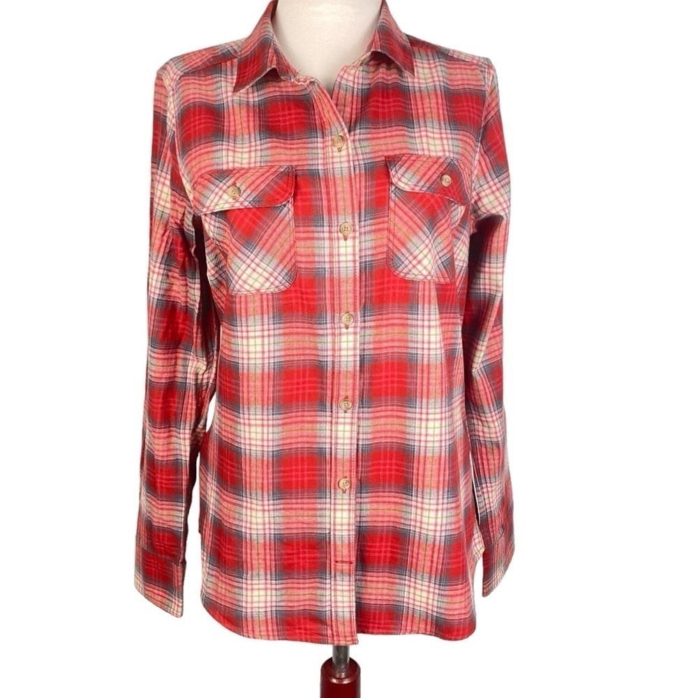 NEW Eddie Bauer Blossom Flannel Button Down Size S